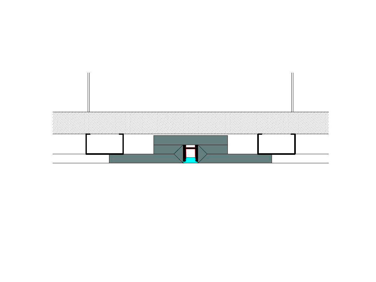 Profilo led piano luce diretta alta potenza HIGH POWER-sezione