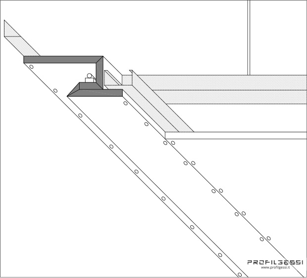 Profilo led angolo a luce indiretta-349