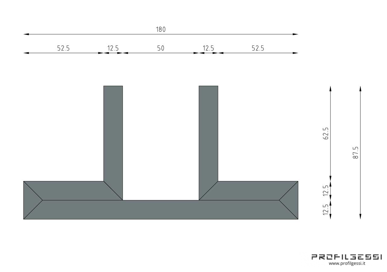 Profilo led trave 2 fonti-1328