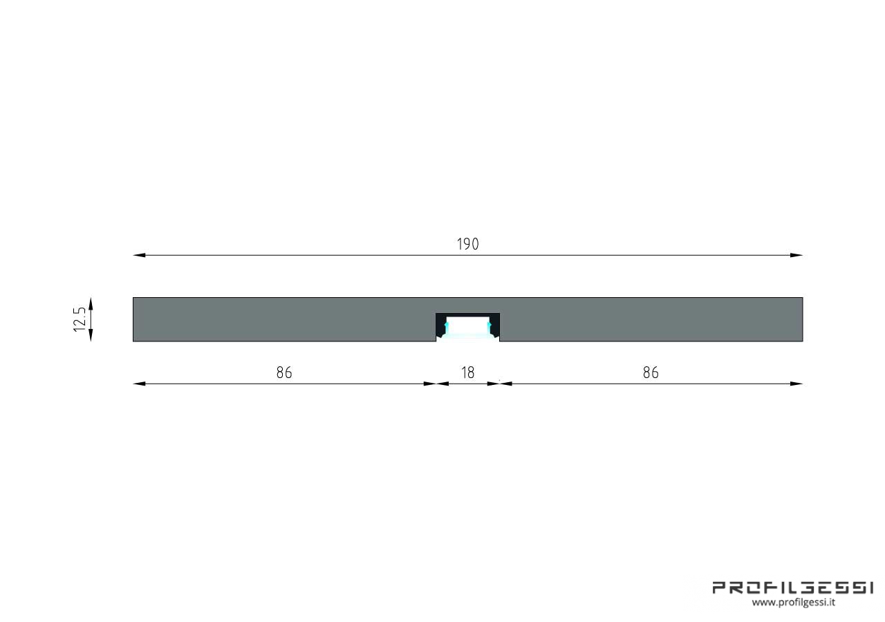 Profilo led piano luce diretta-1331