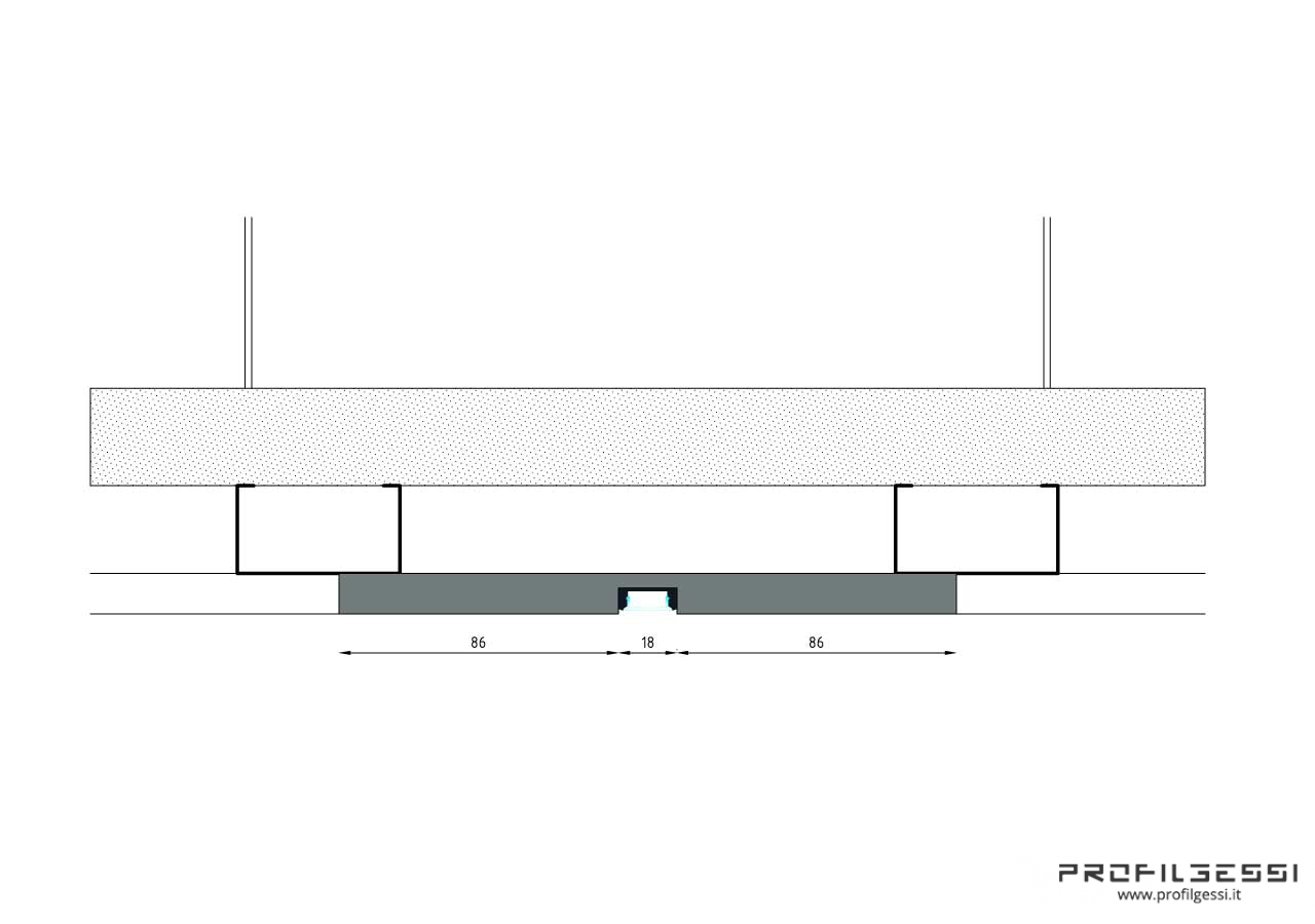 Profilo led piano luce diretta-1332