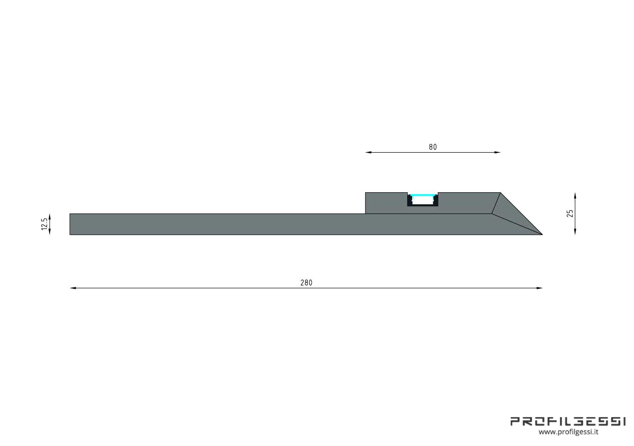 Profilo Led sotto veletta luce indiretta-1366