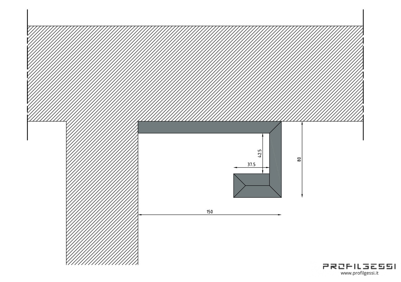 Profilo led trave perimetrale-1486