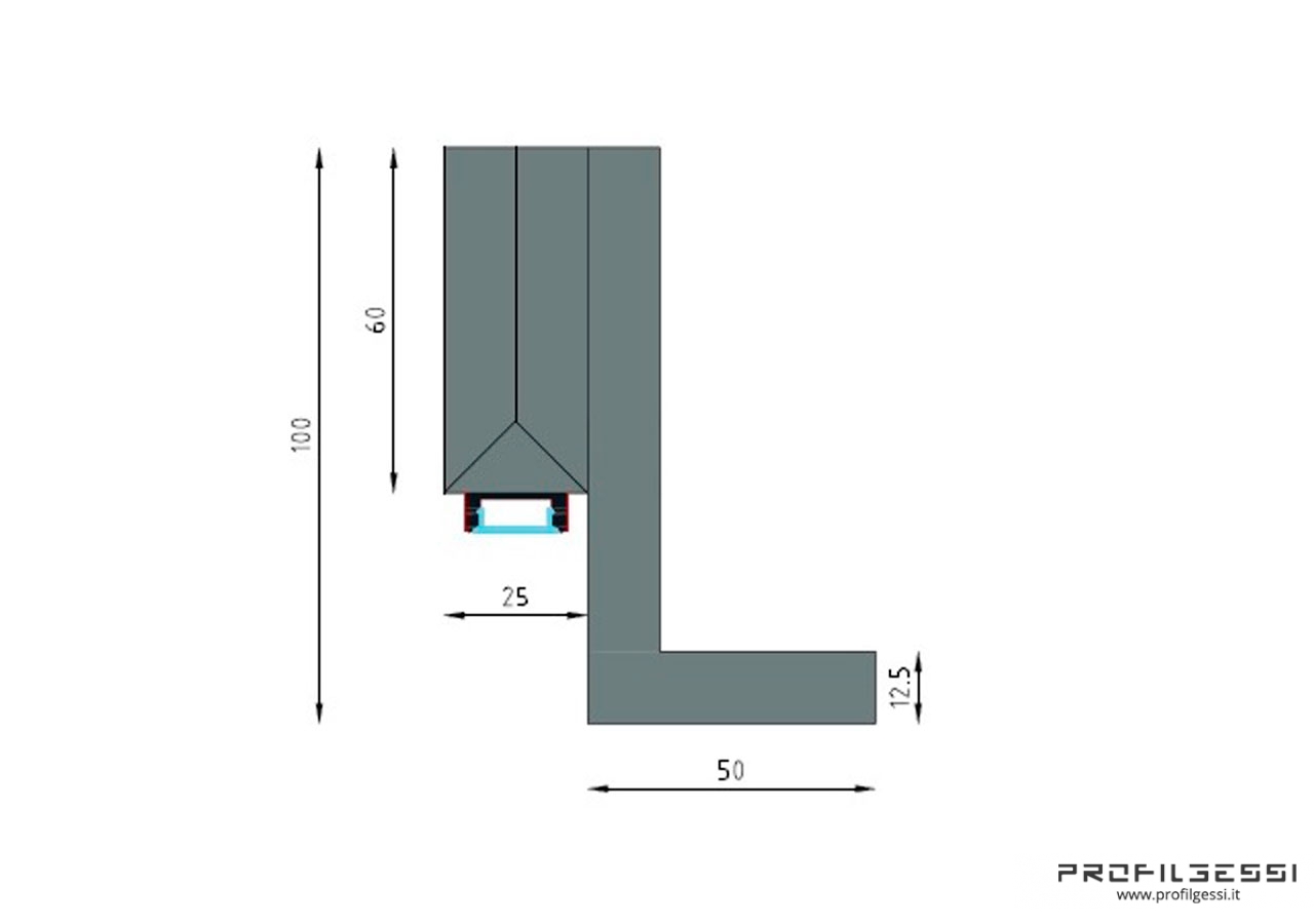 Profilo led lava parete WASH WALL-1584